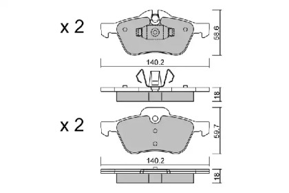 Комплект тормозных колодок (AISIN: BPMB-1010)